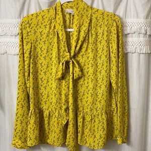 LOFT floral peplum blouse